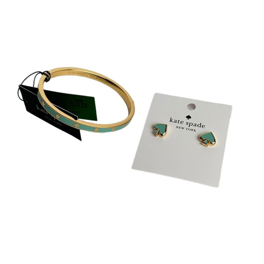 Kate Spade Everyday Spade Enamel earrings and Spot The Spade Bracelet